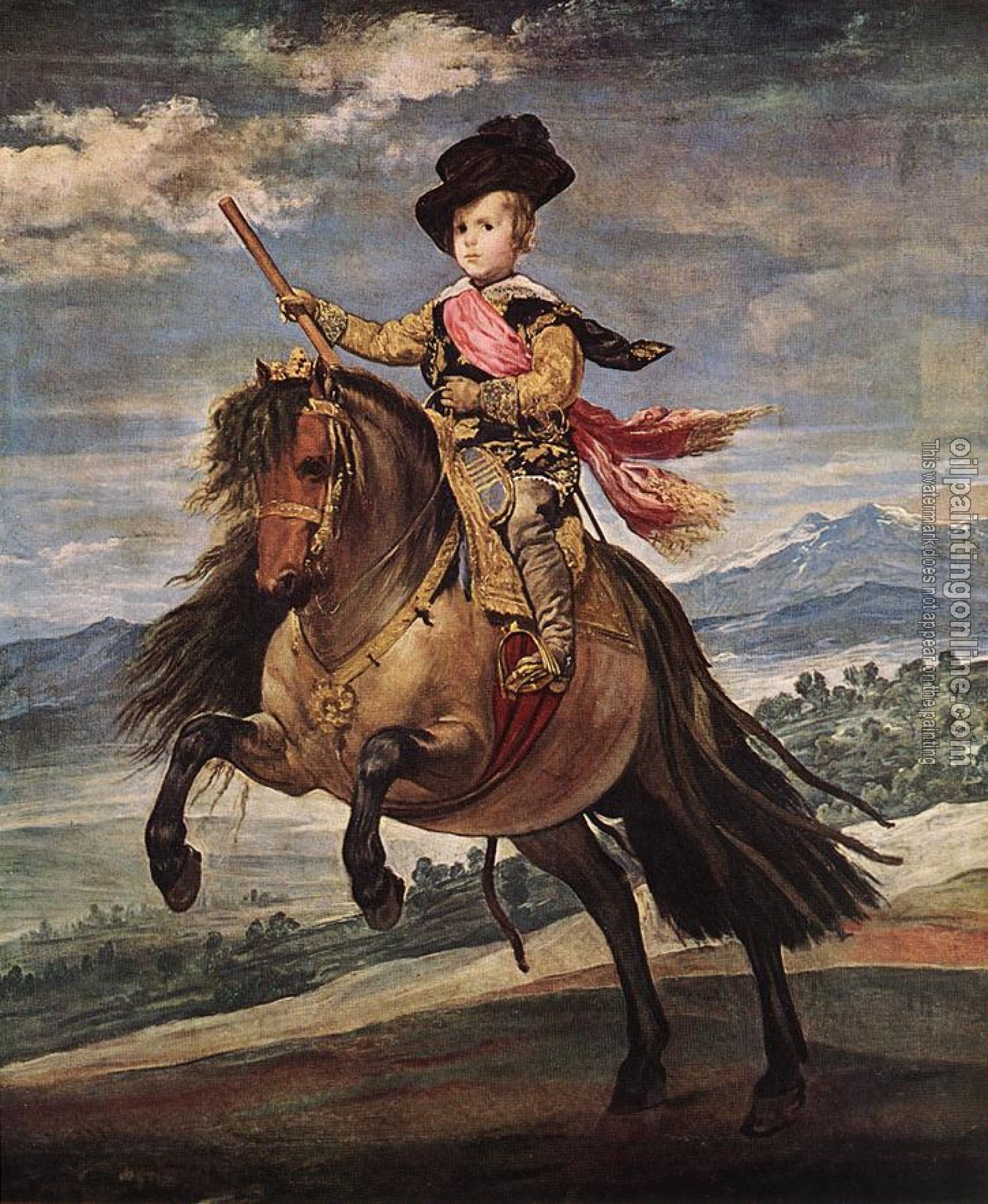 Velazquez, Diego Rodriguez de Silva - Prince Baltasar Carlos on Horseback